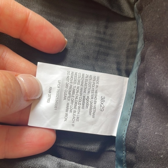 EUC Black Dress Pants Flat Front Perry Ellis Waist 38 - Picture 4 of 5